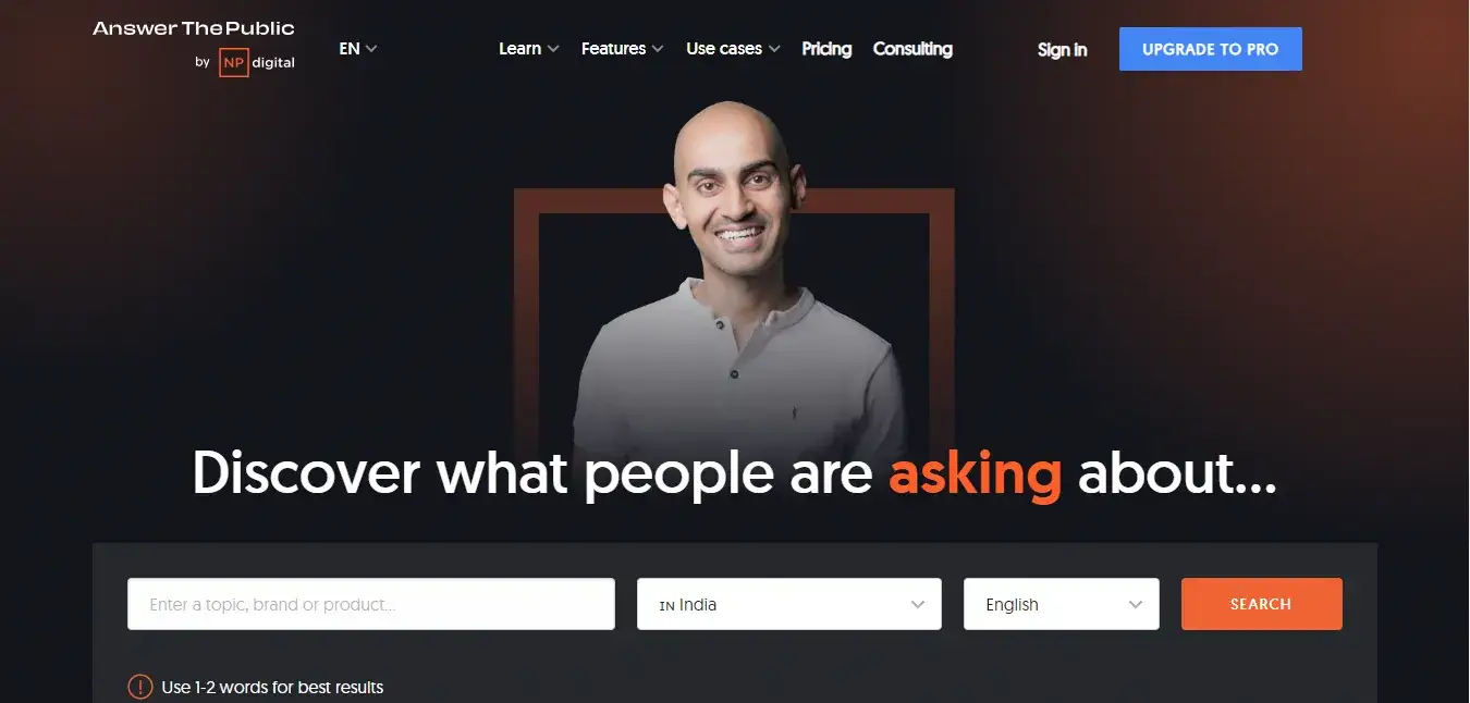 Answer The Public LSI Keyword Research Tool