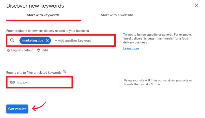 Discover New Keywords