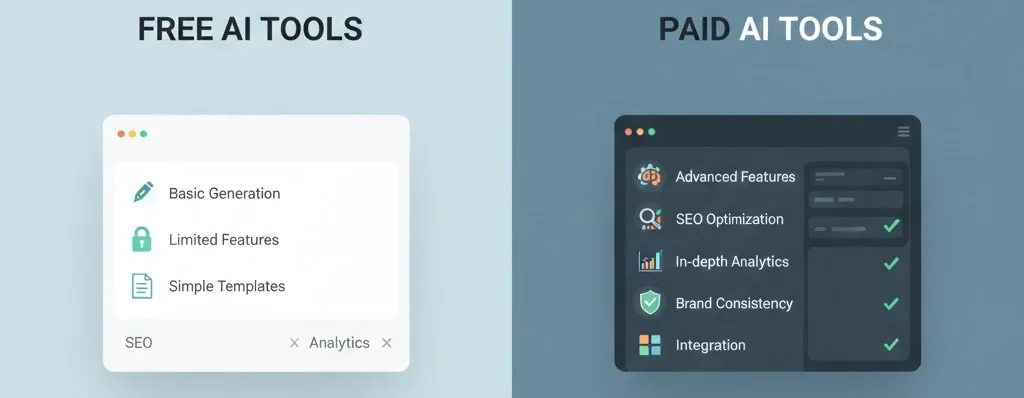 difference between free and paid ai tools