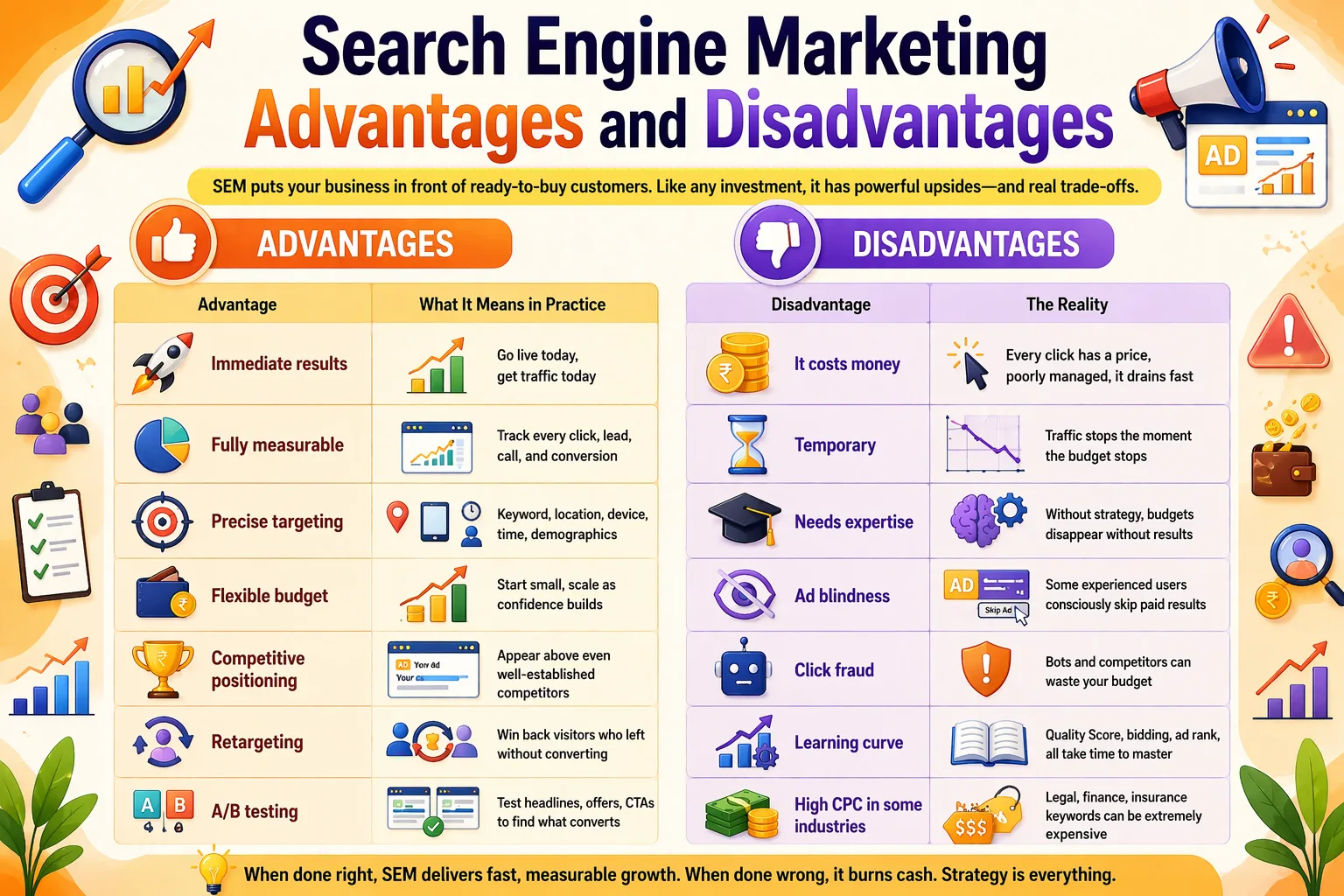 Search engine marketing advantages and disadvantages