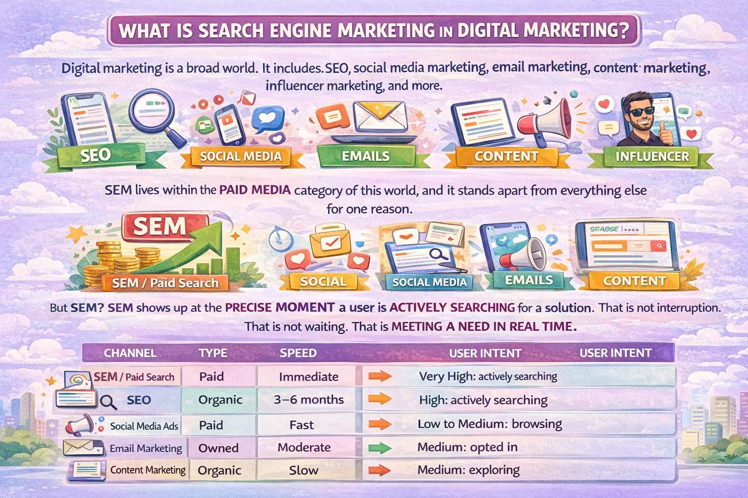 Search engine marketing in digital marketing