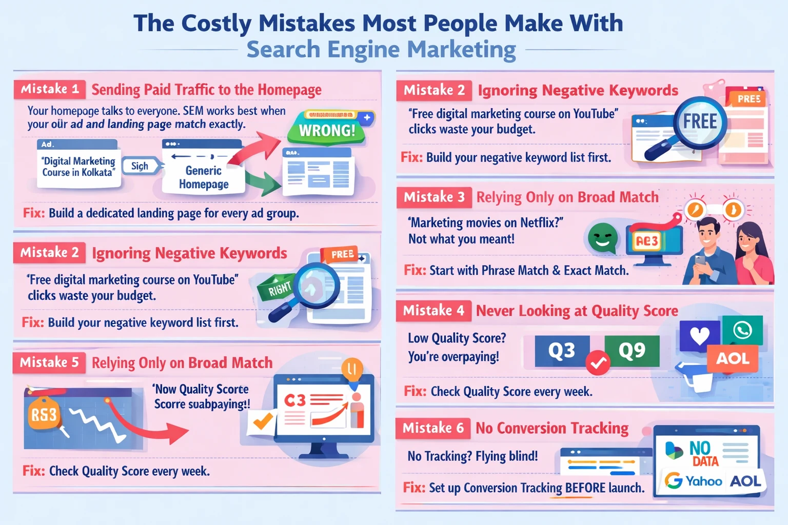 Search engine marketing mistakes to avoid