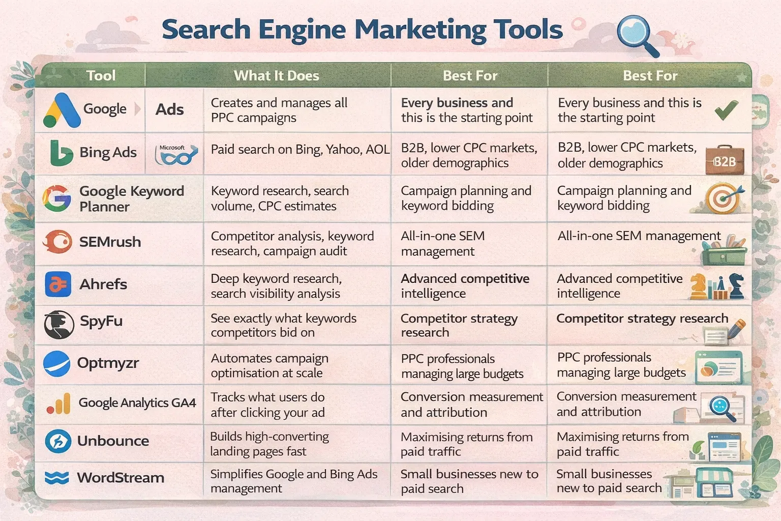 Search engine marketing tools