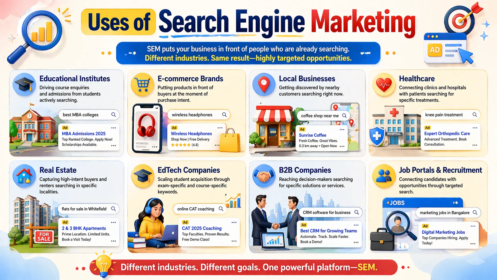 Uses of search engine marketing