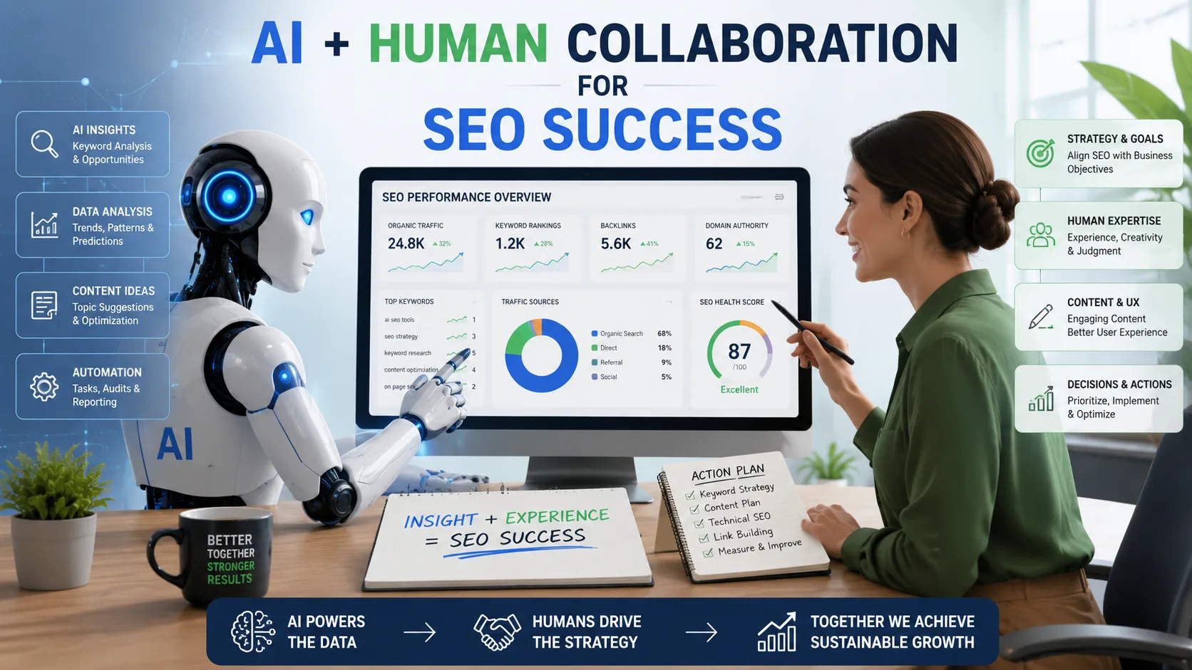 AI and human collaboration for SEO success