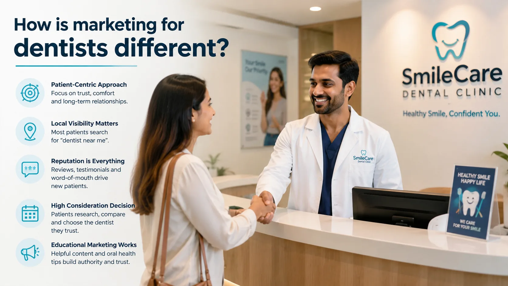 How is marketing for dentists different