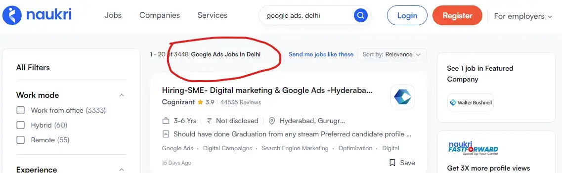 Google Ads jobs in delhi