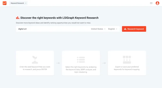 LSIGraph Keyword Research Tool